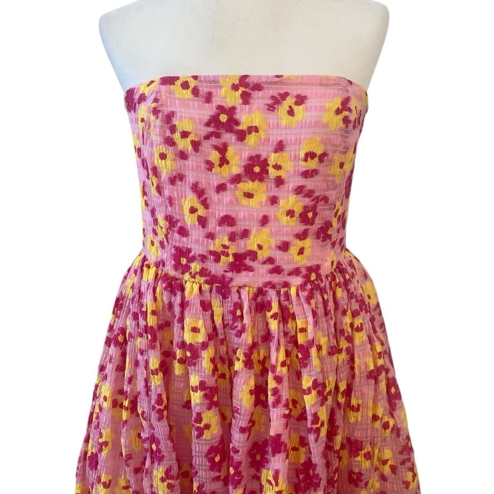 Maya Deluxe Floral Tutti Frutti Midi Strapless Dress NWT - Picture 5 of 9